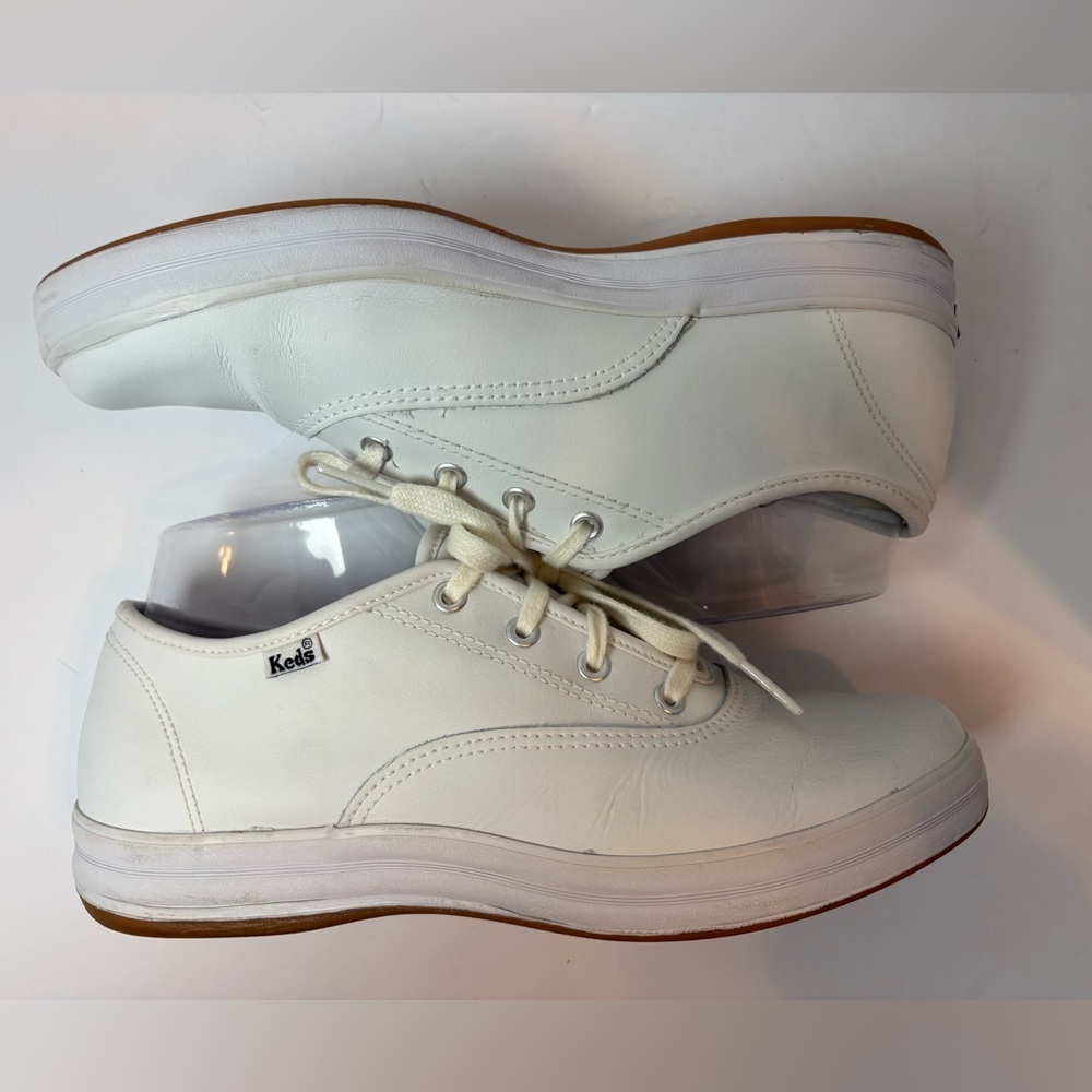 Keds Champion white leather lace-up sneakers size 8